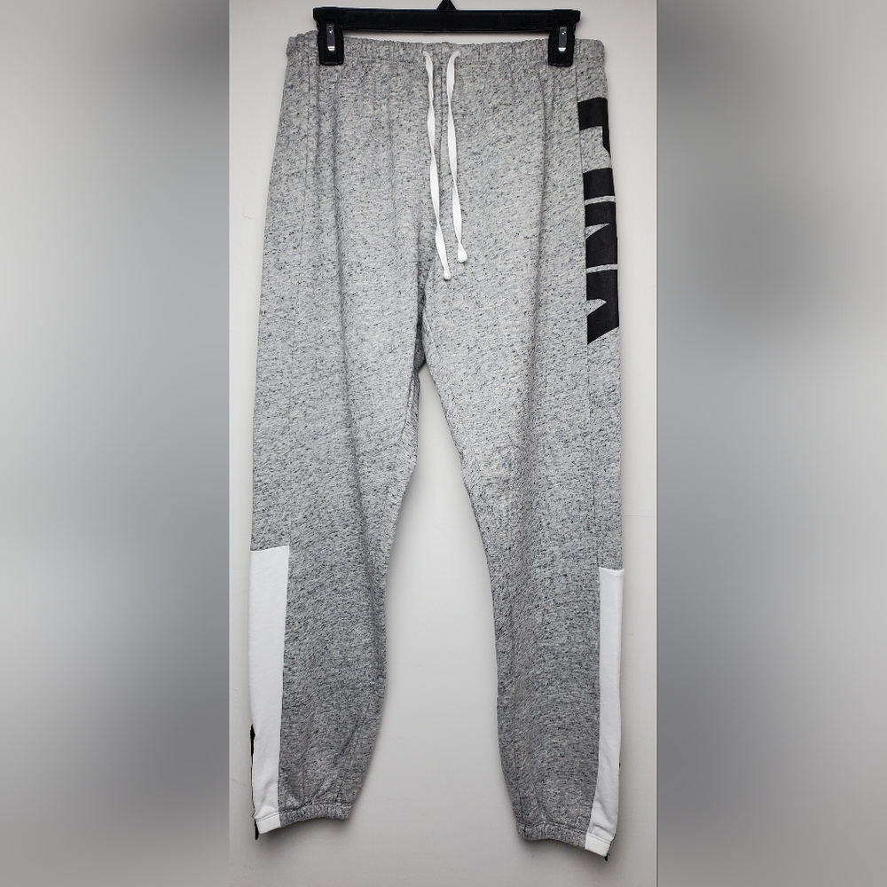 Victoria's Secret Pink Sweatpants Campus Pants Gray/White/Black S
